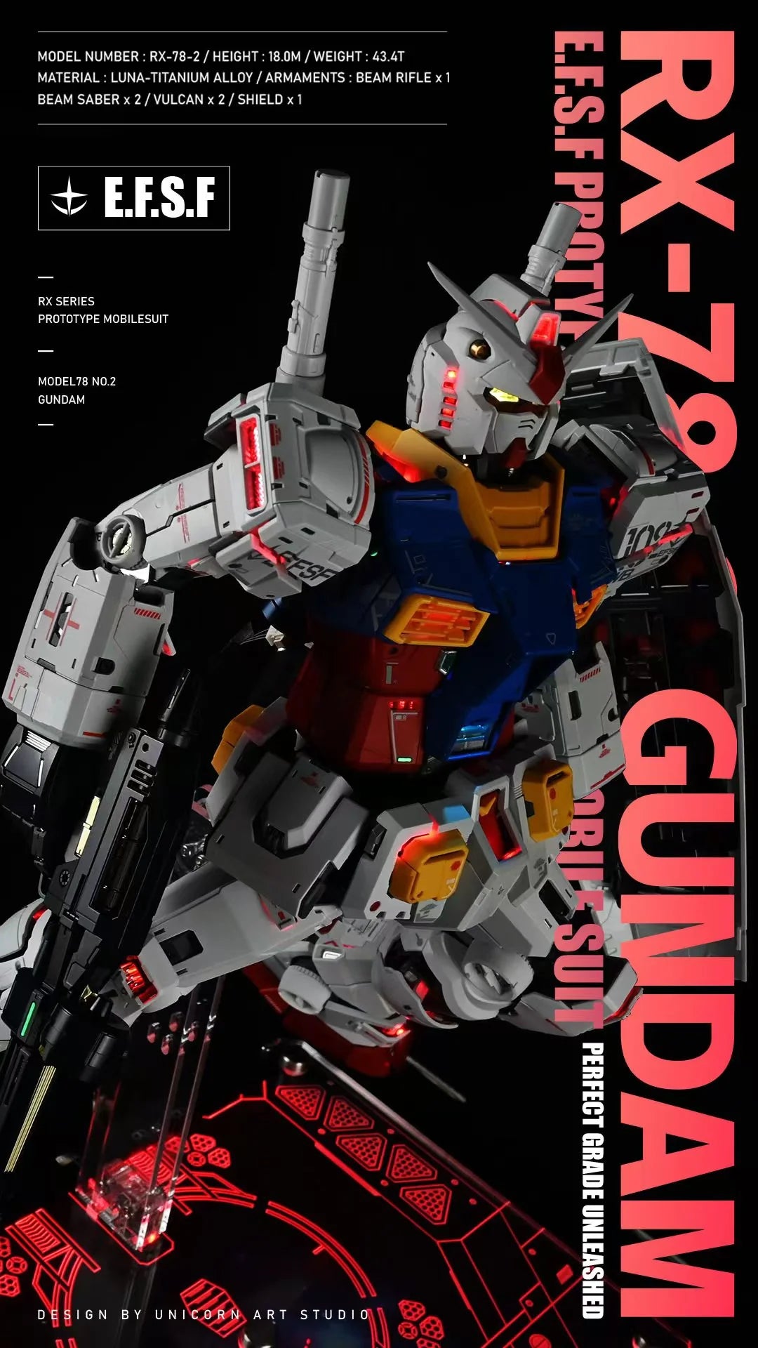 UA Workshop LED Set for PG Unleased RX-78-2 (Deluxe Version)