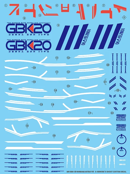G-REWORK - [MG] GBK-20 Gundam Astray [20th Anniversary Korea Ver.] (Water Decal)