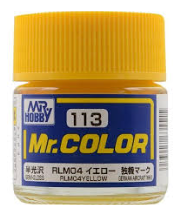 Mr. Hobby C4 Gloss Yellow 10ml Bottle, GSI Mr. Color