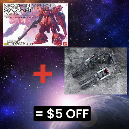 MG SAZABI Ver.Ka & Vulcan Gatling Weapon Accessory Pack Bundle