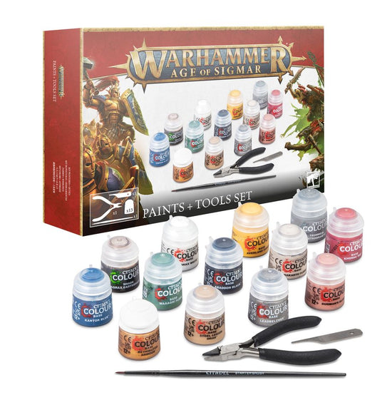 Warhammer Age of Sigmar: Paint + Tools Set (New)