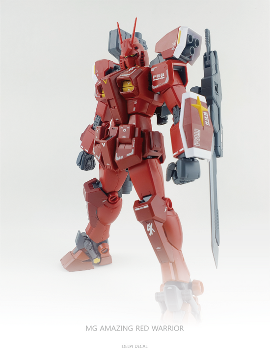 MG AMAZING RED WARRIOR WATER DECAL