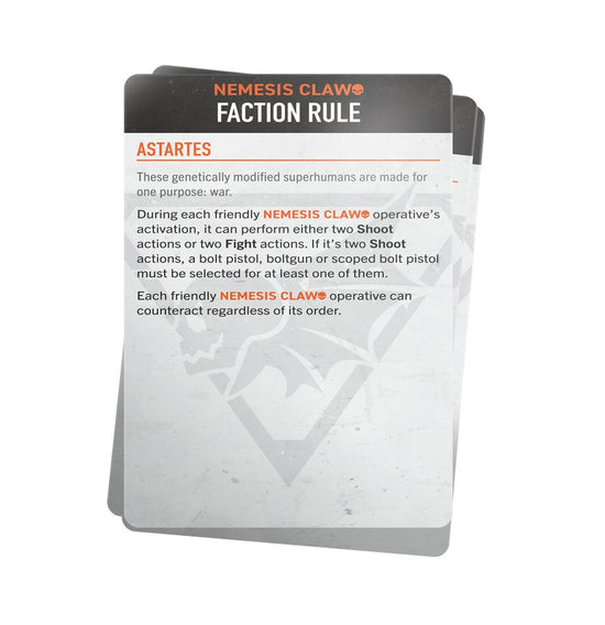 Warhammer 40,000 Kill Team Datacards: Nemesis Claw