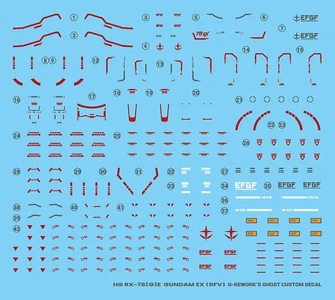 G-REWORK [HG] [RFV] RX-78[G]E GUNDAM EX (Water Decal)