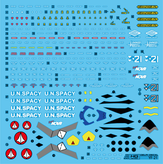 HG YF-21 (Water Decal)