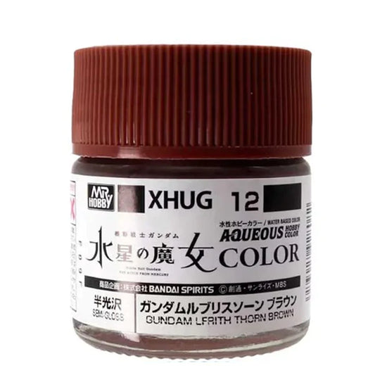 Mr. Hobby Aqueous XHUG12 Lfrith Thorn Brown, Witch From Mercury Series: Aerial Blue 10ml