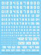 G-REWORK - CHIPPING DECAL - NUMBERS (White)