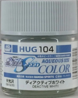 Mr. Hobby Aqueous HUG104 Gundam SEED Deactive White Semi-Gloss 10ml