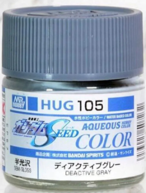 Mr. Hobby Aqueous HUG105 Gundam SEED Deactive Gray Semi-Gloss 10ml