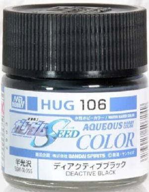 Mr. Hobby Aqueous HUG106 Gundam SEED Deactive Black Semi-Gloss 10ml