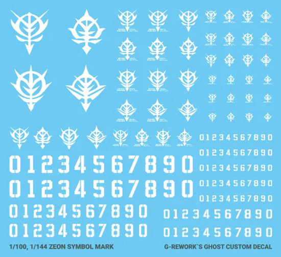 G-REWORK - [MG][HG] Zeon Symbols/Emblem Set (Water Decal)