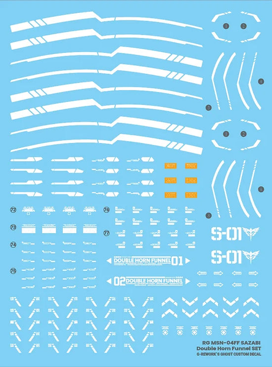 G-REWORK - [RG] FF Sazabi Double Horn Funnel (Water Decal)
