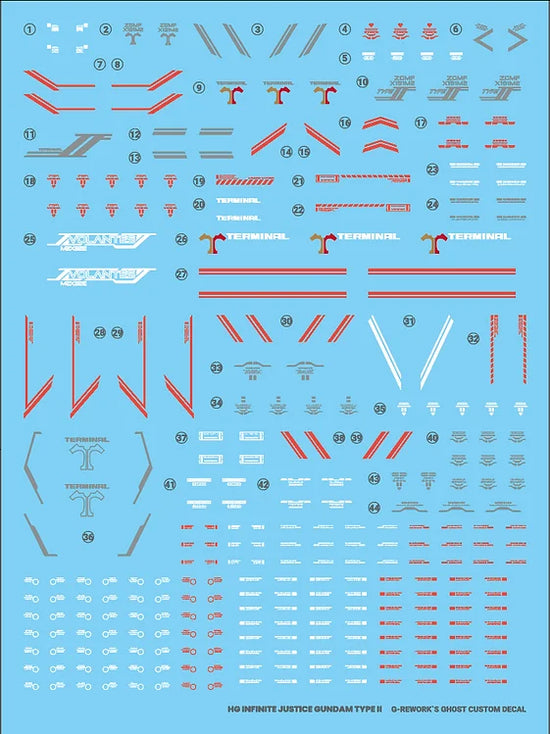 G-REWORK - [HG] [SEED] Infinite Justice Gundam Type II (Water Decal)