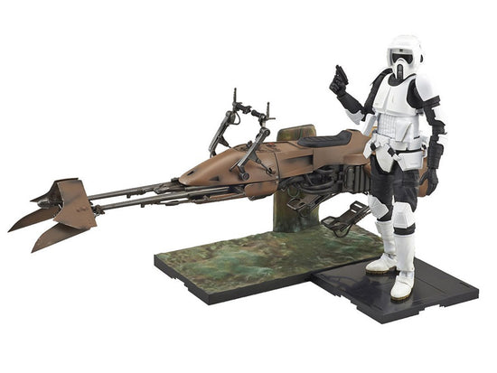 Star Wars Scout Trooper And Speeder Bike 1/12 Model Kit