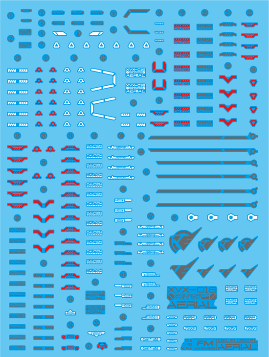 Full Mechanic 1/100 Aerial (Water Decal) (Multiple Options)