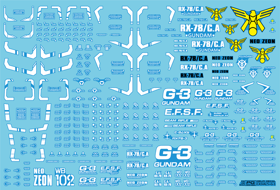 PG RX-78/C.A Casval (Water Decal)