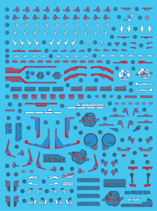 MG Red Frame (RG Style) (Water Decal)