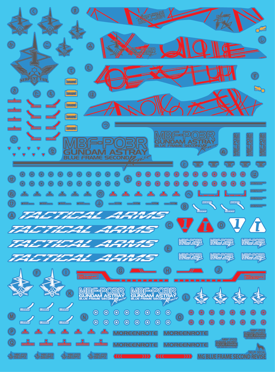 MG Astray Blue Frame Second Revise (Water Decal)