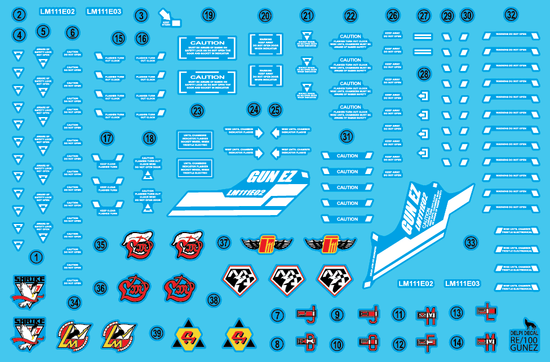 RE/100 Gun EZ (Water Decal) (Available Gun Blaster)