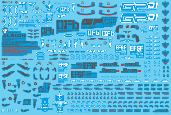 MG GP01/FB Zephyranthes (Water Decal)
