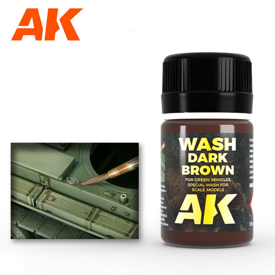 Dark Brown Wash For Green Vehicles 35ml Bottle