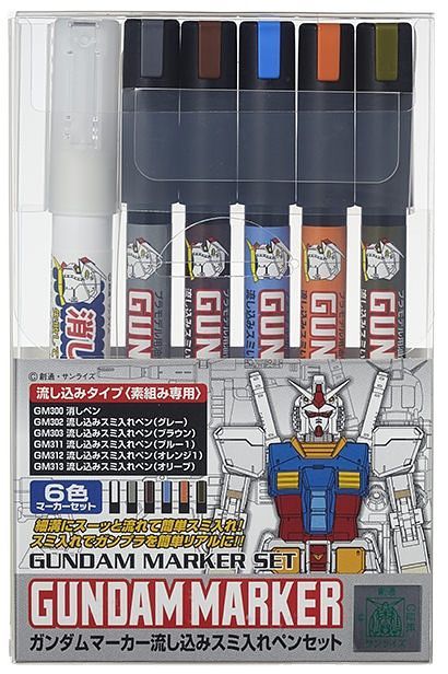 GMS-122 Gundam Marker Pouring Inking Pen Set
