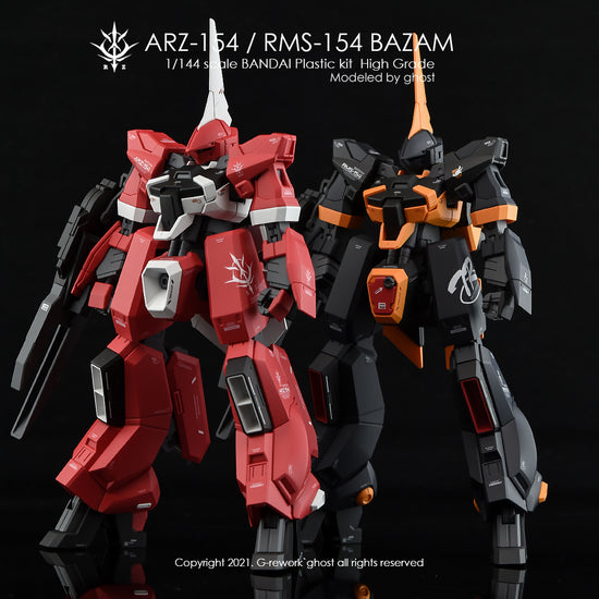 G-REWORK - [HG] Bazam RE.BOOT Ver.(ARZ-154/RMS-154 Full Set) (Water Decal)