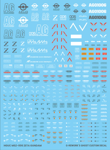 G-REWORK - [HG] Zeta Gundam (Water Decal)