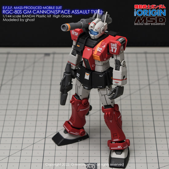 G-REWORK - [HG] RGC-08S GM Cannon (Space Assault Type) (Water Decal)