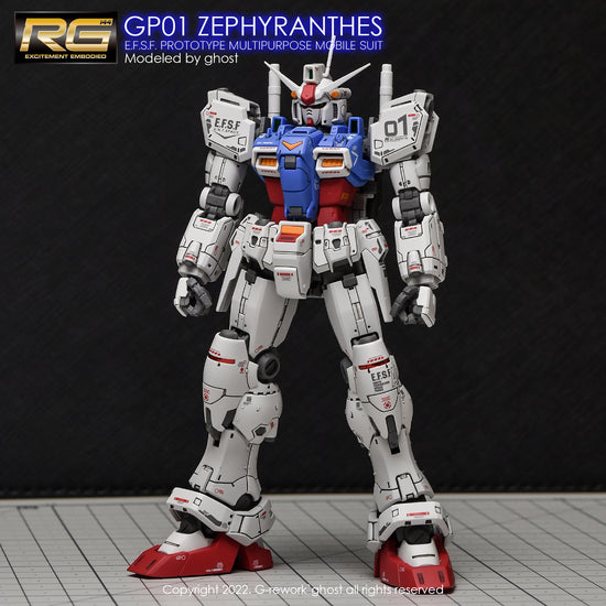 G-REWORK - [RG] Gundam GP01 Zephyranthes (Water Decal)