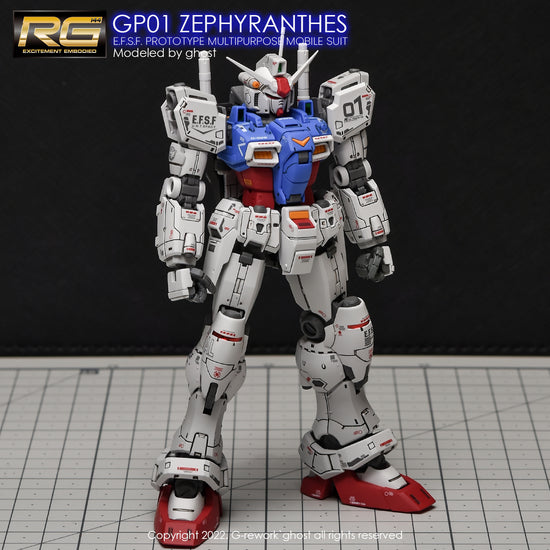 G-REWORK - [RG] Gundam GP01 Zephyranthes (Water Decal)