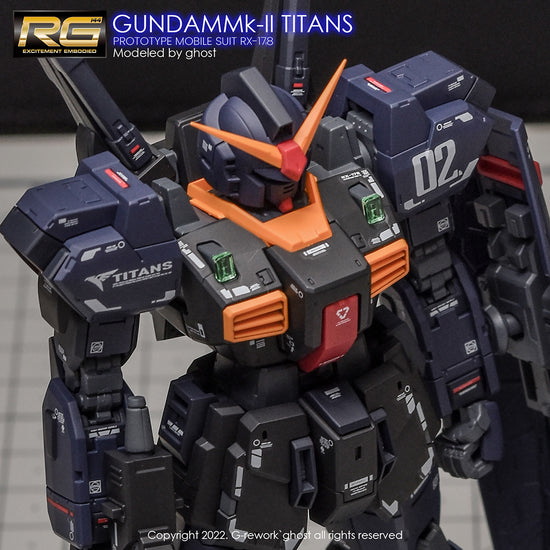 G-REWORK - [RG] RX-178 MK-II Gundam [TITANS] (Water Decal)