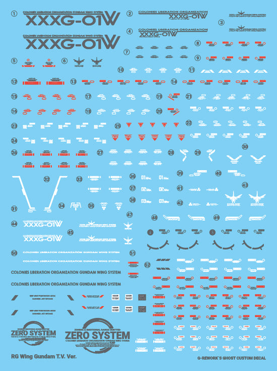 G-REWORK - [RG] Wing Gundam TV.Ver (Water Decal)