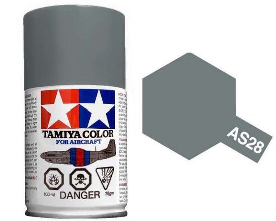 AS-28 Medium Gray Spray Lacquer Paint 100 ml made by Tamiya