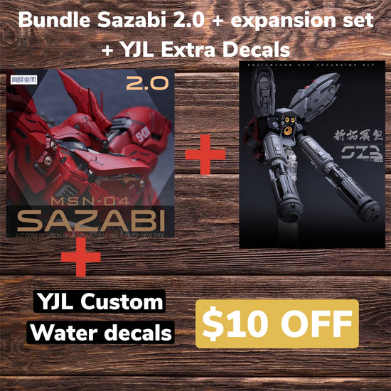 Yujiao Land Sazabi Conversion Kit 2.0 + Expansion Set 2.0 + YJL Water decal special design