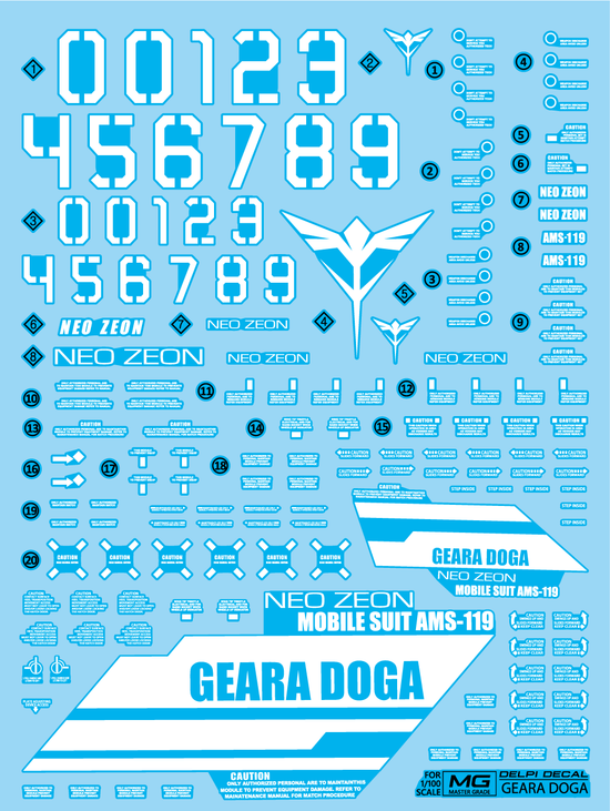 MG Geara Doga (Luminous) (Water Decal)