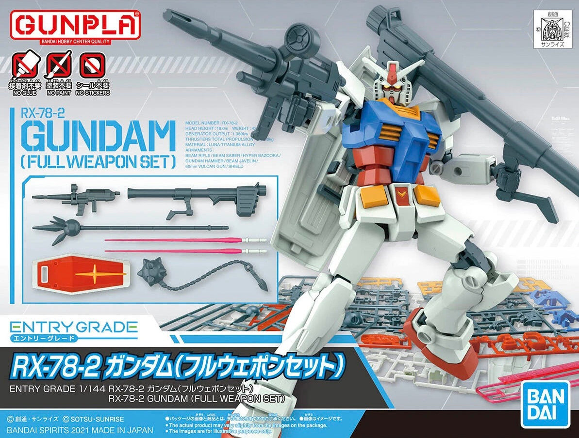Entry Grade RX-78-2 Gundam (Full Weapon Set) – The Gundam Place Store