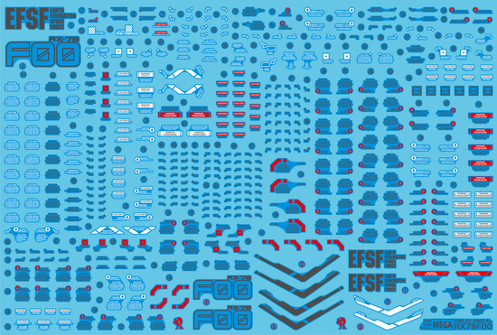 Mega Size RX-78F00 (Water Decal)