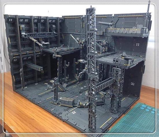 Gundam Hangar Domain Base Scenario Building Action Figure Model 14 Boxes