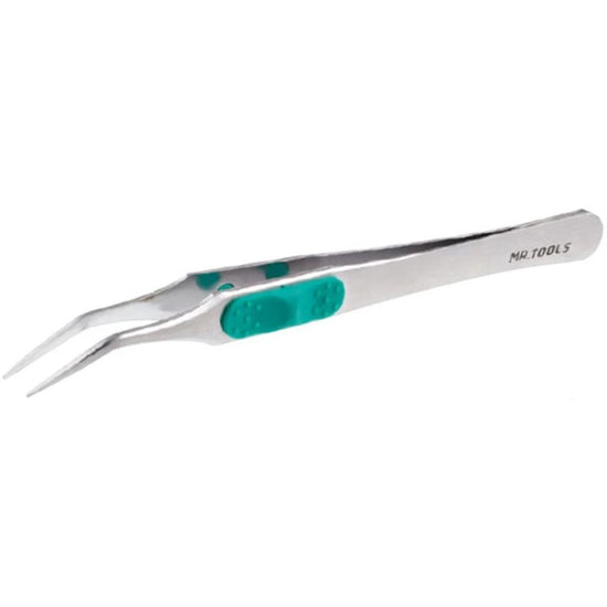 Mr. Hobby MT203 Mr. Angled Tweezers Curved Point Hobby Tool